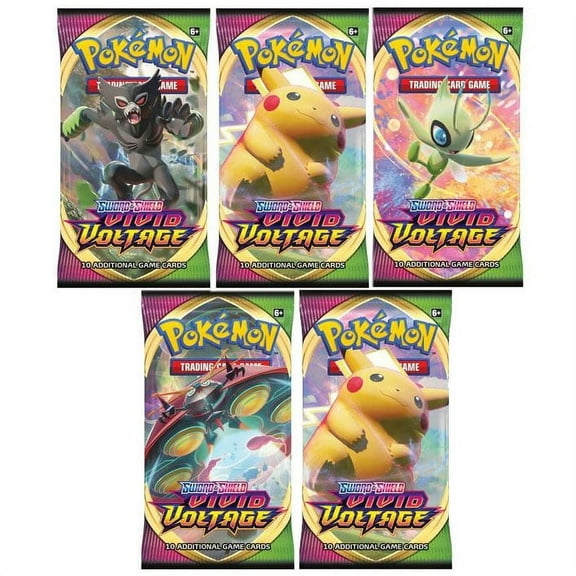 Pokemon Cards - Sword & Shield: Vivid Voltage - BOOSTER PACKS (5 Pack Lot)