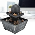 thumbnail image 4 of Desktop Water Fountain, Tabletop Ball Fountain Compact Easy To Use 3V With Stones For Living Room For Office For Bedroom, 4 of 8