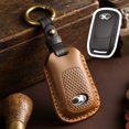 thumbnail image 1 of Car Key Fob Cover Case Protector For Kymco S350 Motorcycle Key Case Leather Remote Cover Holder, 1 of 23