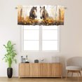 thumbnail image 2 of Farm Animal Horse Kitchen Valance Curtains Rustic Farmhouse Yellow Floral Sunflower Window Valance for Living Room Bedroom, Kitchen Valance Rod Pocket Window Decor Curtain 54 by 18 in, 1 Panel, 2 of 6