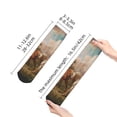 thumbnail image 5 of Bingfone Three Horses Oil Painting Design Patterned Men'S Women'S Casual Cotton Socks, 5 of 9