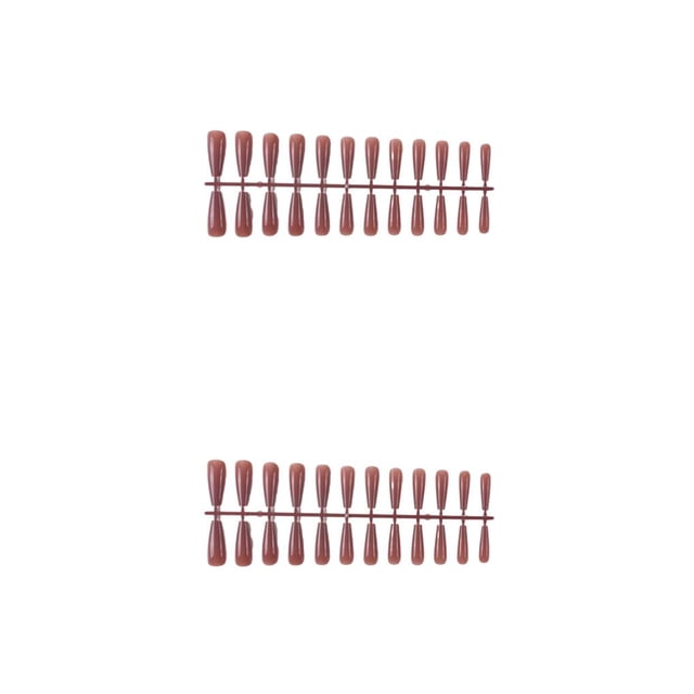 Qarigey 24 Piezas Uñas Acrílicas Extra Largas 22café
