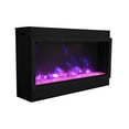 thumbnail image 3 of Smart 30″ Extra Slim Indoor or Outdoor Electric Built-In only Electric Fireplace with black steel surround, 3 of 6