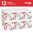 thumbnail image 2 of WypAll GeneralClean L30 Cloths Heavy Duty Cleaning Wipes (05812), Quarterfold, Strong and Soft Bulk Paper Wipers, White (12 Packs of 90 Sheets, 1,080 Sheet Total), 2 of 11