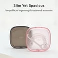 thumbnail image 4 of Transparent Slim Retainer Holder, Small Travel Night Guard Case Fits in Pocket, Stylish Retainer Case with Vent Holes, Sleek Compact Aligner Case Compatible with Invisalign (Dark Grey), 4 of 6