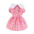thumbnail image 1 of Turn Down Collar Pet Dress - Short Sleeve Adorable Dress-up - Pullover Plaid Floral Print Dog Skirt - Outdoor Dog Clothes, 1 of 8