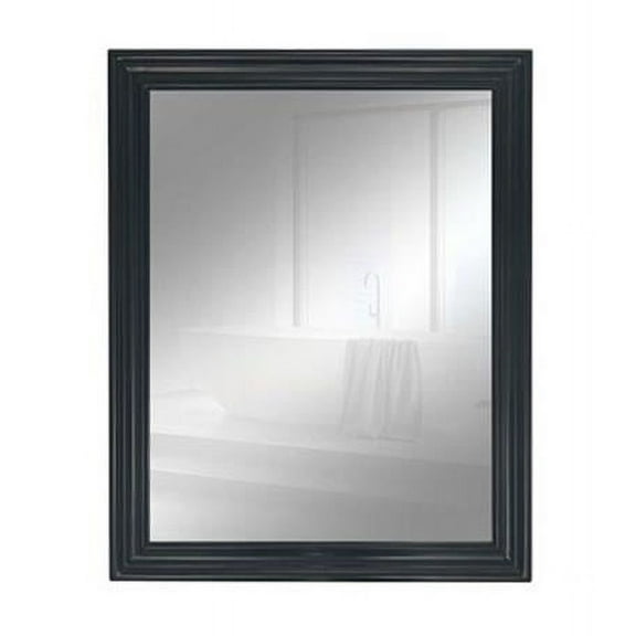 24" WOOD FRAME MIRROR IN DARK GRAY