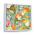thumbnail image 3 of Designart 'Blooming Orange and White Tulips II' Traditional Framed Canvas Wall Art Print, 3 of 5