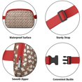 thumbnail image 5 of Brown Christmas Gingerbread Pattern Cute Fanny Packs for Women,Travel Waterproof Crossbody Fanny Bags Waist Purse for Women Anti Theft Adjustable Strap for Running Travel Cycling, 5 of 6