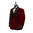 thumbnail image 3 of Mens Quilted Red Velvet Smoking Jacket – Perfect for Evening Hosting & Special Events, 3 of 4
