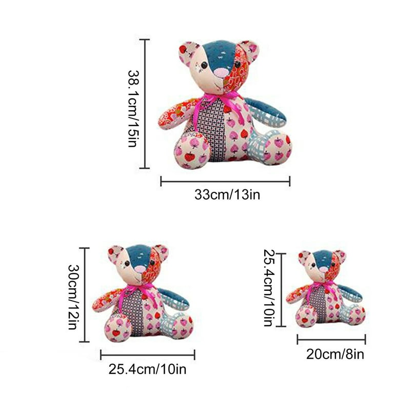 PRINxy Funky Melody Memory Bear Sewing Pattern,Memory Bear Template Ruler  Set(10 PCS)-With Instructions Transparent A 