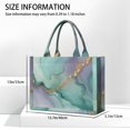 thumbnail image 3 of Large Capacity Tote Bag,Green Purple Gold Marble Pattern Handbag Fashion Luxury Tote Bag,15.7"x13"x 5.1" Inches,Laptop Compatible, 3 of 6