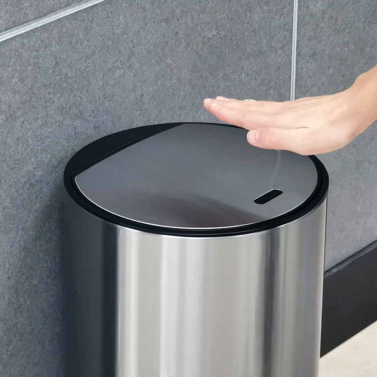 10 Liter Rectangular Bathroom Slim Stainless Steel Trash Can-Mega Casa