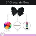 thumbnail image 3 of 3 Inch Grosgrain Bow for Little Girls- Set of 2 (White), 3 of 4