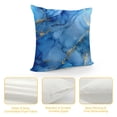 thumbnail image 4 of Acheng Short Plush Pillowcase 1 Piece Gold and Blue Abstract Art White, 4 of 5