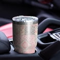 thumbnail image 5 of 30oz Pioneer Flower Floral Print Pattern Tumbler, Double Wall Vacuum Insulated Cup, BPA-Free Leak Proof Lid & Reusable Straws, Hot 12h, Cold 34h, 5 of 6