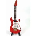 thumbnail image 1 of Red Electric Guitar Model Guitar Ornament Decor Model Guitar Model with Stand (GE34R-10-S), 1 of 4
