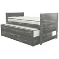 Bedz King All in One Twin Captains Bed with Twin Trundle and 3 Built in