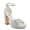 WHITE, variant on Azura Sparksfly Women's Ankle Strap Platform Sandal with Cushioned Footbed