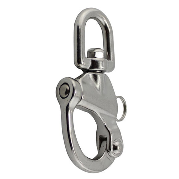 IFANLANDOR 1Pcs Anneau en D Argenté Pivotant Il à Enclenchement Design Robuste pour Équipement Extérieur 2.8x2.8x2.4in