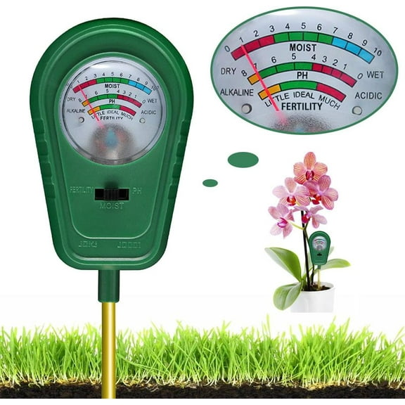 3-in-1 Soil Test Kit, Soil Moisture Meter/Soil ph Meter/Fertility Soil Tester, Soil Hygrometer for Garden, Farm House Plants