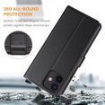 thumbnail image 3 of (Black)For iPhone 15 PRO Case, [Premium PU Leather Cover] [Flip Case] ​​[Wallet Pouch], Protective Case, 3 of 5