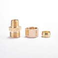 thumbnail image 3 of Conector de tubo de compresión de latón, adaptador de acoplamiento recto, tubo de 1/2"" OD x 1/4"" NPT macho, 5 piezas (1/2" OD compresión x 1/4"" NPT macho), 3 of 5