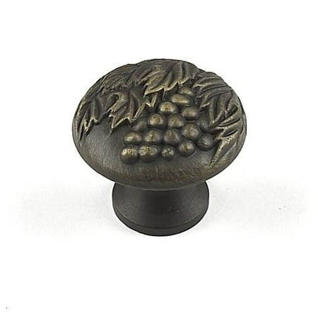 - Vineyard 1-3/8 in. dia. Solid Brass Knob (Set of 10) (Antique Light Brass)