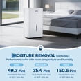 thumbnail image 4 of 50 Pint Dehumidifier for up to 5,500 Sq Ft, with Reusable Air Filter 2.4 Gallon Water Tank, Compact for Home, Basement, Large Sized Rooms, Bathroom, 4 of 9