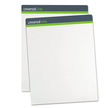 - Universal Sugarcane Based Easel Pads, 1 Inch Rule, 27 x 34, White, 50 Sheets, 2/Pack -UNV45602