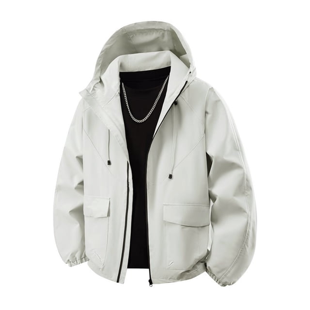 Yusimy Men's Slim Fit Double Breasted Mid-Length Trench Coat Solid Color Classic Overcoat