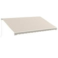 thumbnail image 3 of Outsunny 16' x 10' Electric Retractable Awning, Sun Shade Shelter with Remote Controller and Crank Handle for Deck, Balcony, Yard, Cream White, 3 of 10