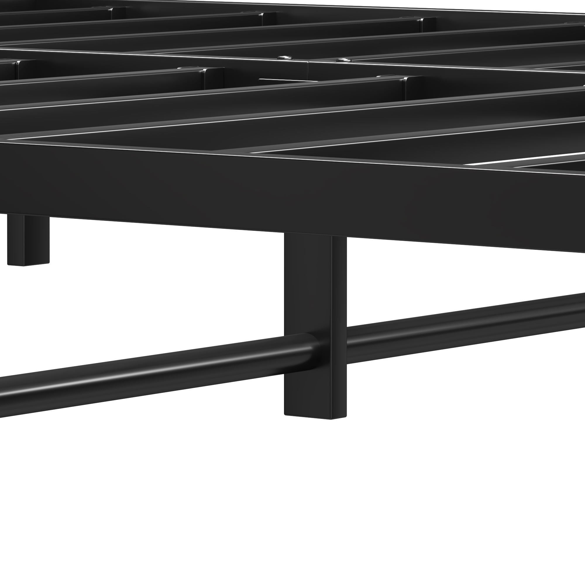 Heavy Duty Thick Metal Bed Frame With Headboard Footboard, 1200lb Load Capacity, King Size