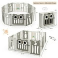 thumbnail image 3 of Gymax 14-Panel Baby Playpen Kids Activity Center Foldable Play Yard w/ Lock Door Beige, 3 of 10