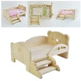 thumbnail image 4 of Cama de simución con escaleras, , muebles en mini para muñeca bebé de 1/6 30cm, accesorio de muebles de madera Llevar CUTICAT cama de muñeca, 4 of 8