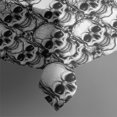 thumbnail image 3 of Black White Skull Stack Pattern Rectangle Tablecloth 60"x120",Waterproof Polyester Rectangle Table Cloth, Wipeable Spillproof Polyester Tablecloth for Dining, Camping, Indoor and Outdoor, 3 of 6