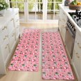 thumbnail image 4 of Kitchen Rugs Sets Of 2,Pink Christmas Santa and Tree Pattern Anti Fatigue Kitchen Mat Rugs Non Slip Washable,Decorative Kitchen Floor Mats for Kitchen,Sink,Laundry,17"X47", 4 of 5
