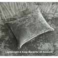 thumbnail image 4 of Chezmoi Collection Lux 3-Piece Medium Gray Velvet Comforter Set King Size, All Season Lush Plush Velvet Bedding Set with Soft Washed Microfiber Reverse, 4 of 9