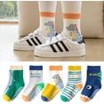 thumbnail image 3 of Cotton Crew Socks for Kids - Anti-Slip, Warm, Cute & Cozy - 5 Pairs of Non-Slip Socks for Boys - Fits 1-12 Years Old, 3 of 7