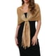 thumbnail image 1 of Chales y envolturas para mujeres Inspire Chic para vestidos de noche, brillante, chispeante y elegante con hebilla 74.8x17.7" (LxA) Dorado Oscuro (Oro), 1 of 6