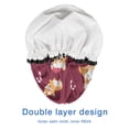 thumbnail image 4 of Shower Caps,Christmas Corgi Waterproof Shower Cap for Women 4 Pieces,Double Reusable Hair Cover for Shower PEVA Elastic Stretch Hem, 4 of 7