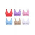 thumbnail image 3 of MarinaVida Women Seamless Comfort Padded Yoga Sports Stretch Bra Crop Top Vest Sleep Bra, 3 of 5