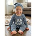 thumbnail image 5 of Miaouyo Baby Boys 2 Piece Outfit Adorable Letter Embroidery Long Sleeve Round Neck Jumpsuit and Hat Set, 5 of 8