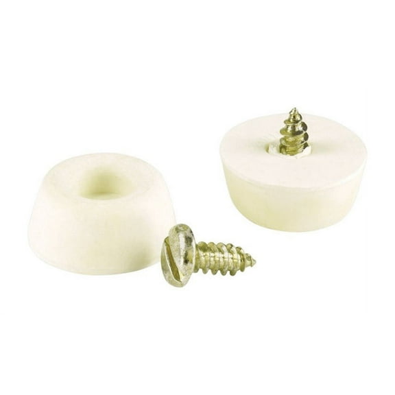 Shepherd Rubber Bumper Pads White Round 4 pk