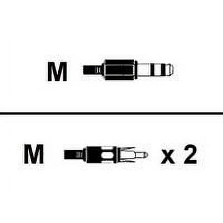 UPC: 0728736010673 | 9.9  (3M) Stereo 1/4  Male to Two RCA Male Y-Cable