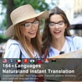 thumbnail image 2 of AI Translation Glasses Supporting 164 Languages,Smart Glasses with AI Chat GPT&Deepseek R1,Bluetooth Glasses for Men Women,Music Playback & Hands-Free Calling,Anti-Blue Light Lenses, 2 of 7