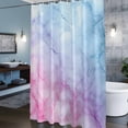 thumbnail image 5 of Shower Curtain for Bathroom Natural Marble Agate Stone Texture Waterproof Bath Curtains Shower Curtains with Hooks,Pink Blue Gradient Bathroom Curtain Privacy Drapes for Bathtubs Toilet 72x72in, 5 of 9