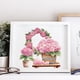 thumbnail image 5 of Juego de 3 calcomanías de hortensias rosas para manualidades, 15 x 30 cm (6 x 12 pulgadas), ideales para decorar muebles. Incluye 1 espátula., 5 of 9
