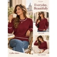 thumbnail image 5 of Eytino Sweaters for Women Oversized Crewneck Long Sleeve Drop Shoulder Pullover Top Casual Loose Fit Fall Winter Sweater, 5 of 9