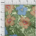 thumbnail image 2 of oneOone Rayon Green Fabric Tropical Hibiscus Floral Quilting Supplies Print Sewing Fabric By The Yard 56 Inch Wide, 2 of 4